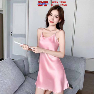 💖 Mẫu Hot 💖 Đầm ngủ lụa 2 dây Sexy - Váy Mặc Nhà Mềm Mịn Thoáng Mát Cực Xinh Phong Cách Quyến Rũ