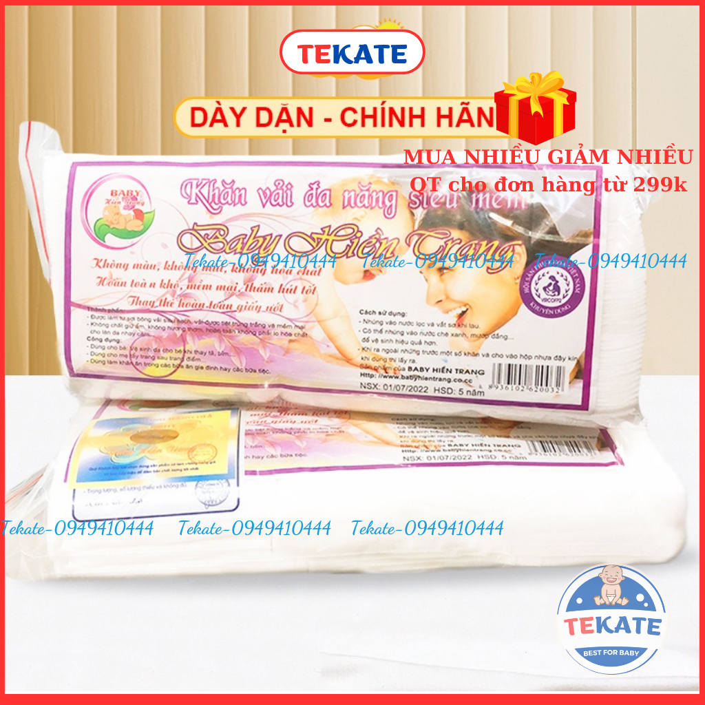 Khăn khô đa năng, Khăn vải khô đa năng Hiền Trang siêu mềm loại dày 190g cực kỳ tiện lợi cho mẹ và bé BBShine – KH006
