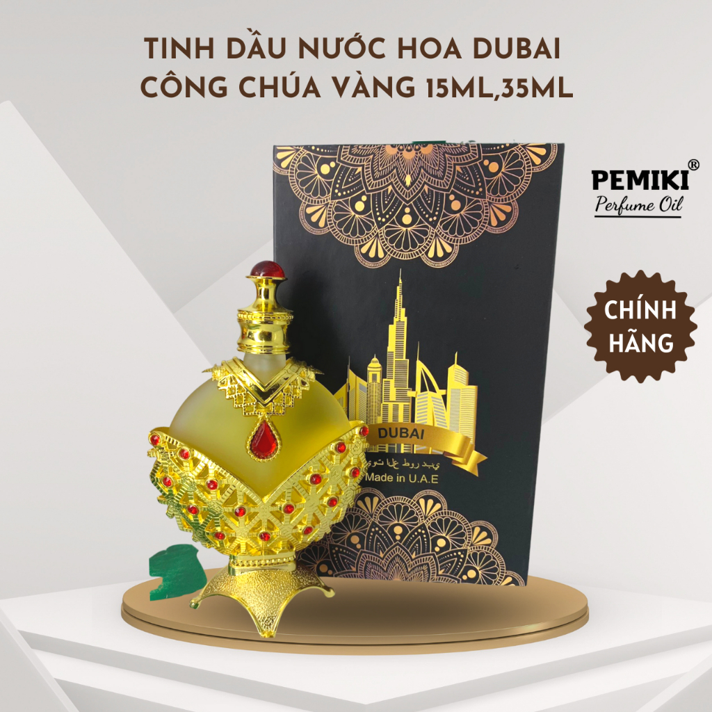 Tinh Dầu Nước Hoa Dubai Chính Hãng Công Chúa Vàng Nữ Hoàng Đỏ Thiết Kế 15ml, 35ml - PeMiKiStore