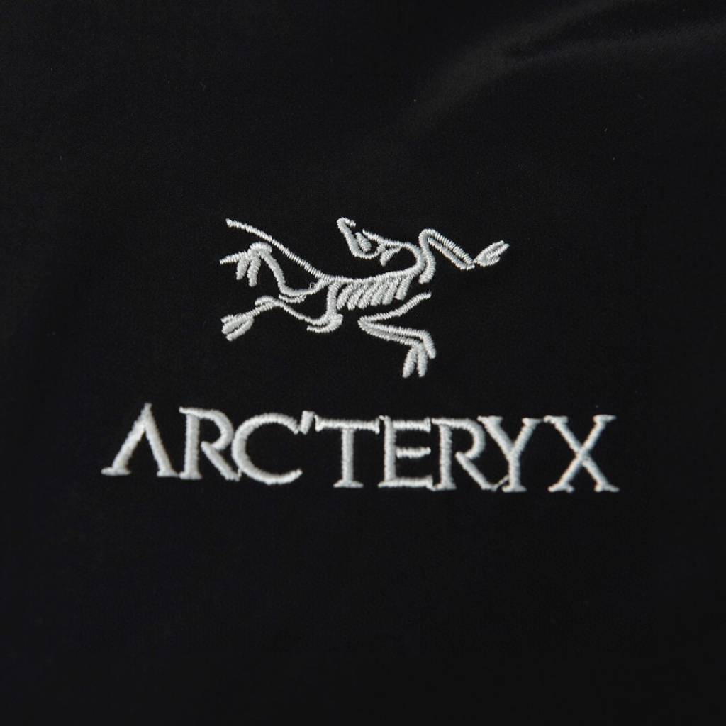 Áo khoác gió nam ARC'TERYX dài tay có mũ, thêu hoạ tiết chữ cái thương hiệu