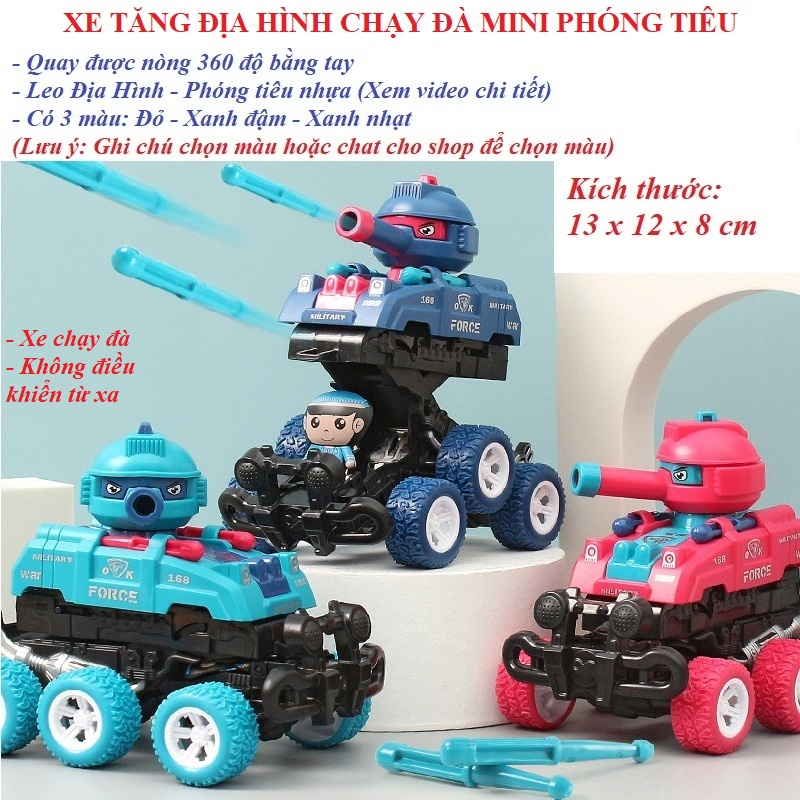 Xe tăng điều khiển từ xa mô hình xe tăng chạy siêu tốc quay nòng và phát nhạc cho bé đam mê sưu tầm