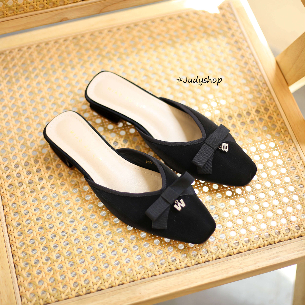 Giày Judy- Dép Sục NUAIZULI Nơ W 4p QCCC