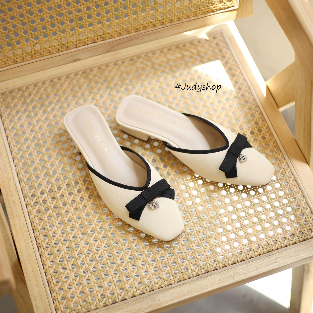 Giày Judy- Dép Sục NUAIZULI Nơ W 4p QCCC