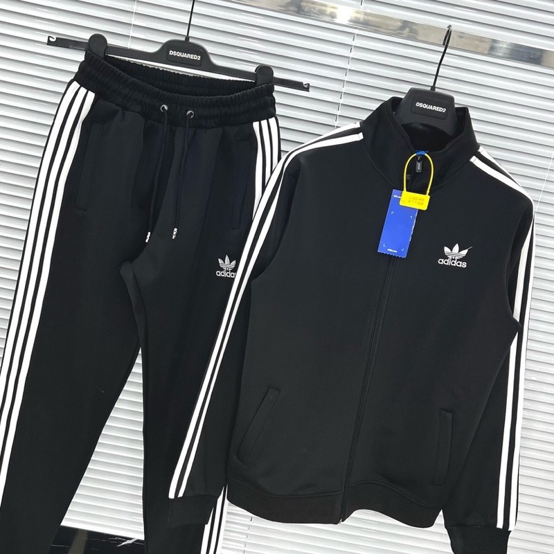 Bộ Thể Thao Nam Kéo Khoá Chất Nỉ Dày 3 Sọc Trẻ Trung Năng Động Thời Trang Cao Cấp