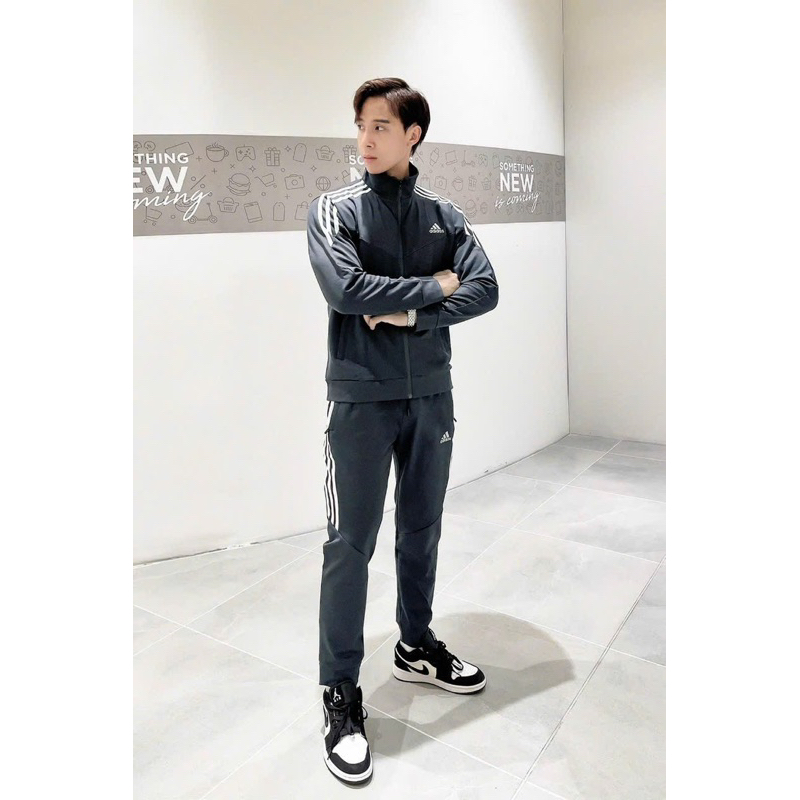 Bộ Thể Thao Nam Kéo Khoá Chất Nỉ Dày 3 Sọc Trẻ Trung Năng Động Thời Trang Cao Cấp