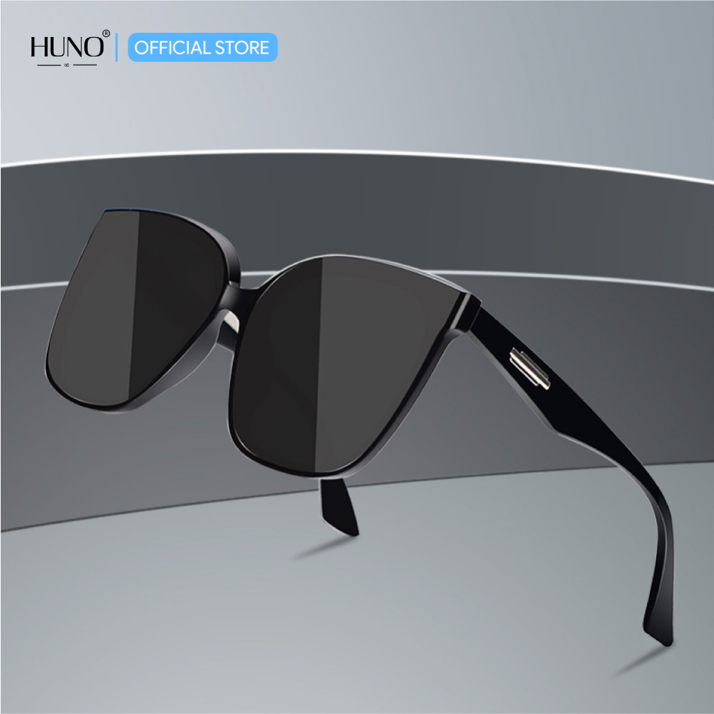 Kính râm nam nữ HUNO chống tia UV, kính mát thời trang 2023 thiết kế đơn giản - KR76