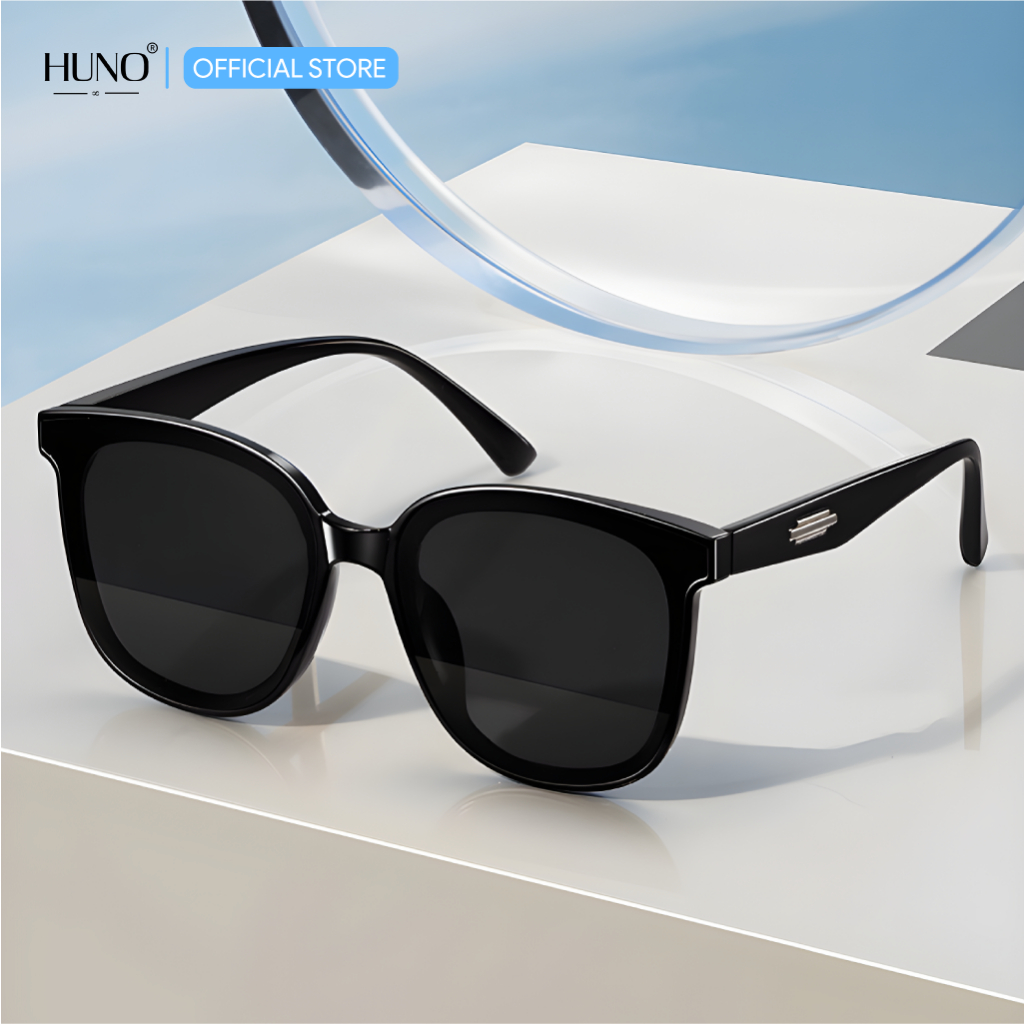 Kính râm nam nữ HUNO chống tia UV, kính mát thời trang 2023 thiết kế đơn giản - KR76