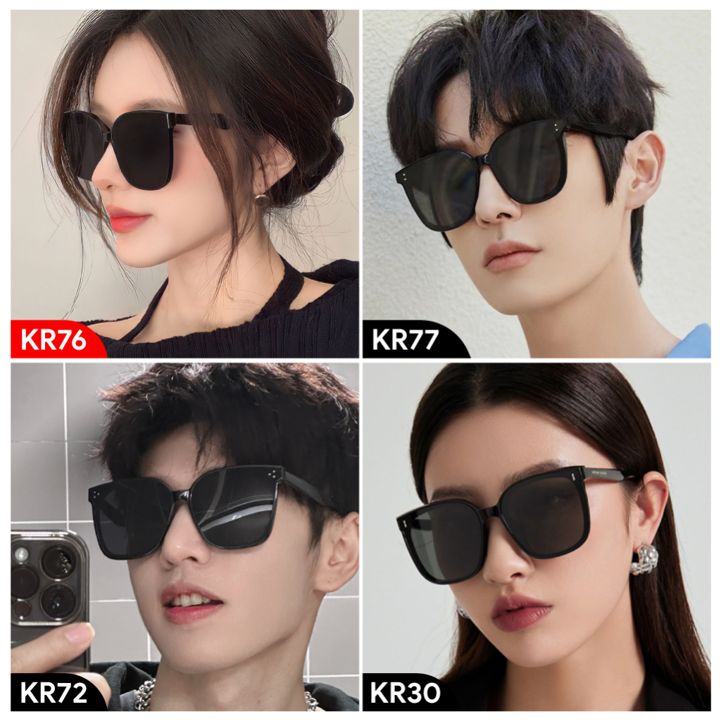 Kính râm nam nữ HUNO chống tia UV, kính mát thời trang 2023 thiết kế đơn giản - KR76