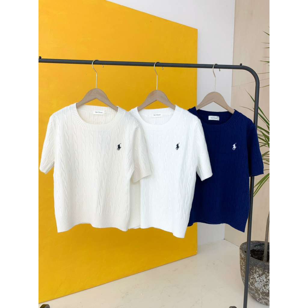 Len dệt kim Polo trơn - BST23