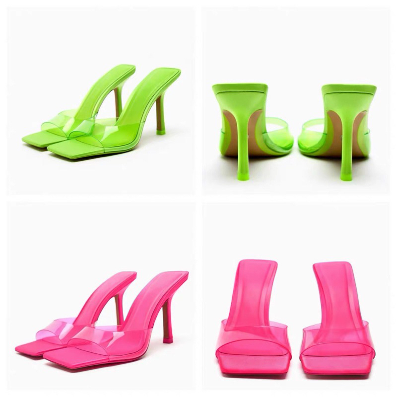 Order 🌸 ZR guốc mũi vuông gót nhọn 8cm