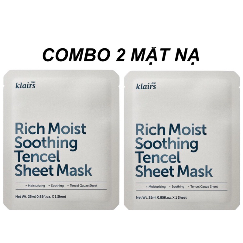 Mặt Nạ Dưỡng Da Cao Cấp Klairs Sheet Mask 25ml