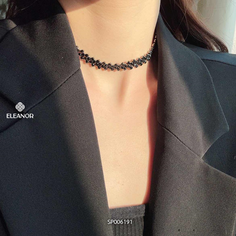 Dây chuyền nữ Eleanor Accessories choker hình ziczac đính đá phụ kiện trang sức 4772