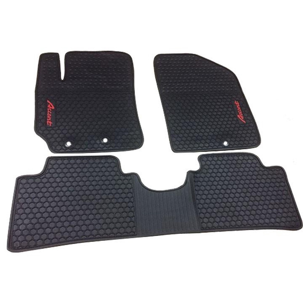 Thảm Lót Sàn Cao Su Xe Hyundai Accent 2018 - 2023- Mẫu tổ ong Hàng không Mùi, vừa khít xe