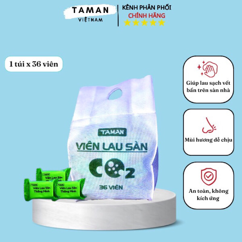 Viên lau sàn nhà TAMAN - diệt khuẩn, làm sạch bụi bẩn, lưu hương, tiện dụng tiết kiệm