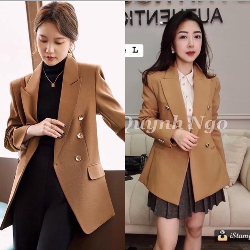 Áo vest vest nữ nâu ZR áo blaze thắt dây hồng XL big size trên 60kg áo khoác vest nữ kèm đai hồng