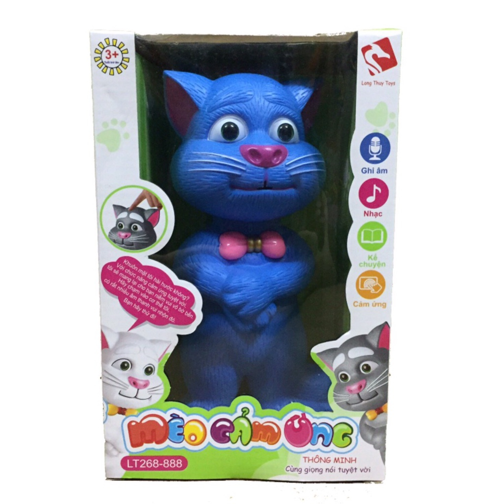 Đồ Chơi Chú Mèo Cảm Ứng Thông Minh Biết Ghi Âm Phát Lại, Hát, Kể Chuyện