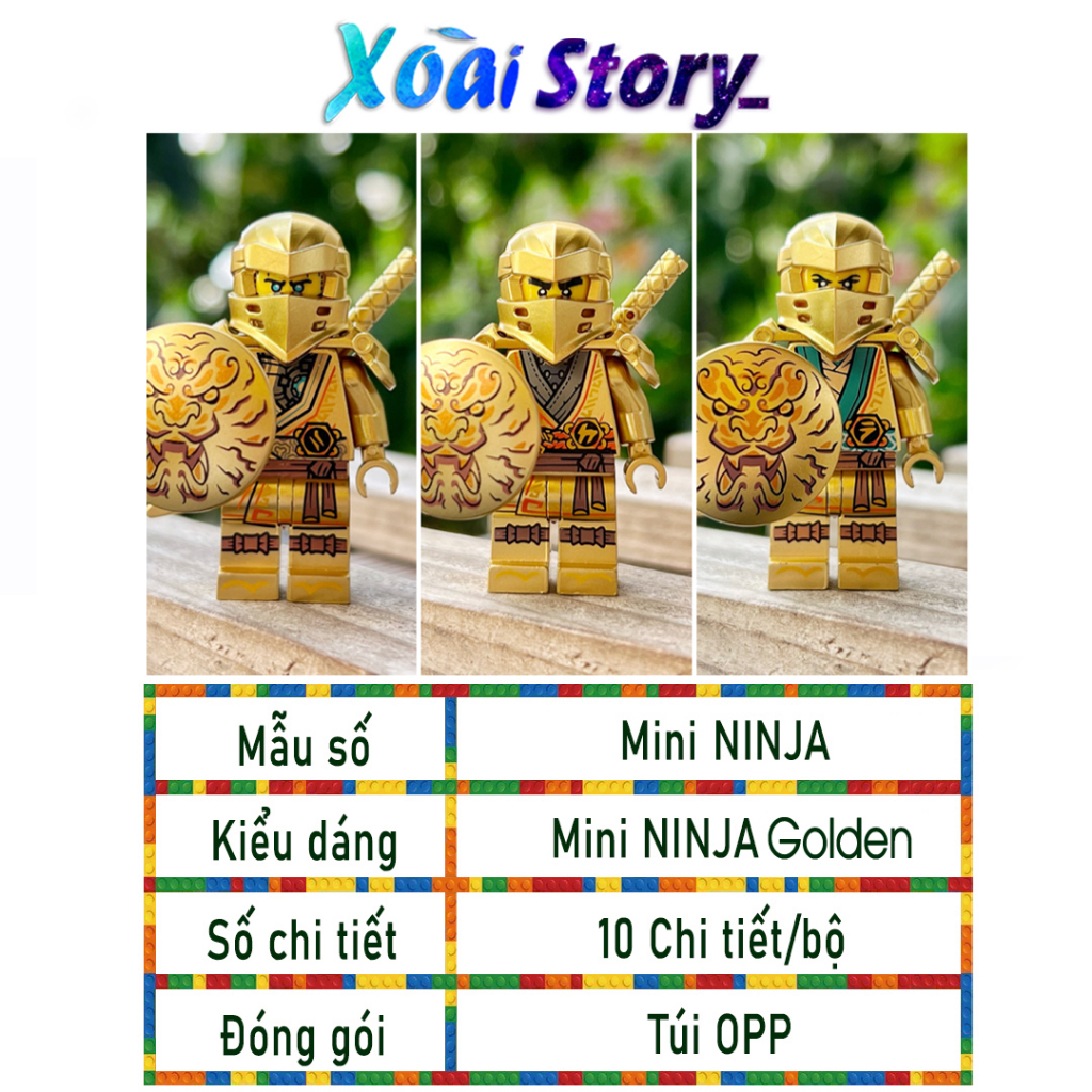Đồ chơi lắp ráp nhân vật ninja golden 8 phân loại nhân vật