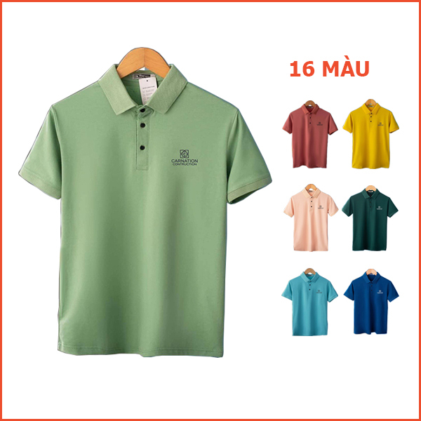 Áo Polo unisex nam nữ polo màu xanh đậu, áo thun có cổ vải cotton 4 chiều co giãn cực kỳ sang trọng lịch lãm