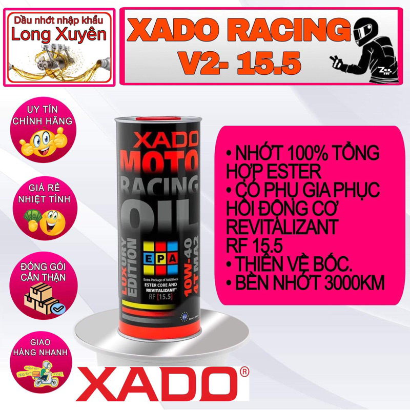 Nhớt Xado Racing RF 15.5 100%Tổng hợp Ester  giá shock