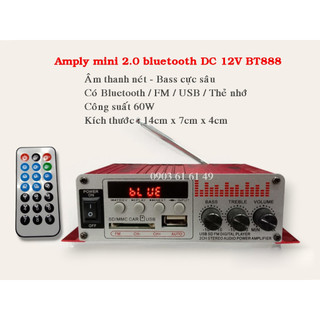 Âmply mini, amply khuếch đại âm thanh blutooth ldzs bt888
