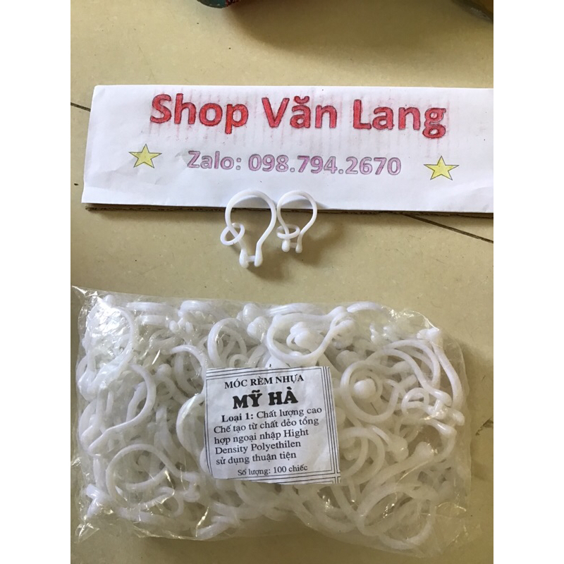 Móc treo rèm vải rèm rido - móc khoen nhựa treo rèm cửa có thể tháo rời