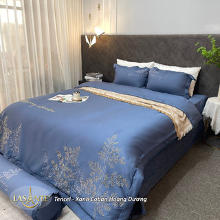 Set chăn ga gối chun bọc 100% tencel lasante' chính hãng 5 món
