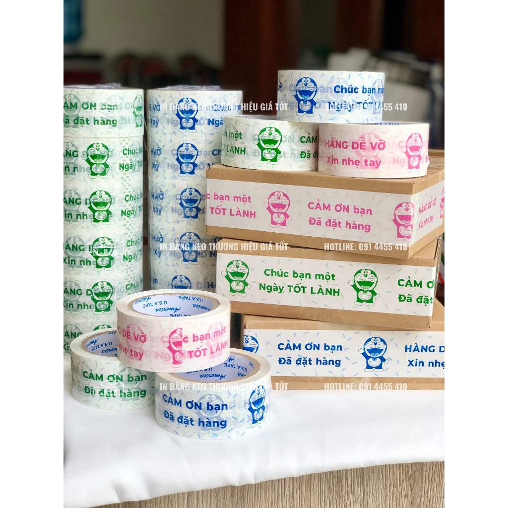 Băng keo Doraemon đóng gói, dán hộp quà, trang trí