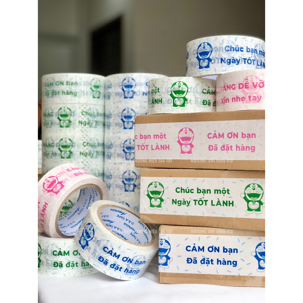 Băng keo Doraemon đóng gói, dán hộp quà, trang trí