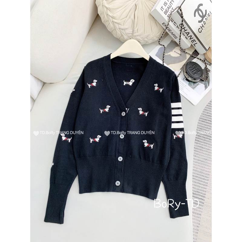 ÁO CADIGAN THOM HOẠ TIẾT CON CHÓ
