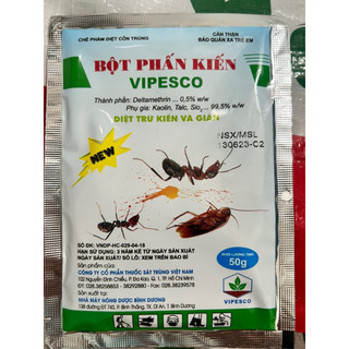 Bột phấn kiến Vipesco ( chế phẩm diệt trừ kiến và gián tận gốc) 50g