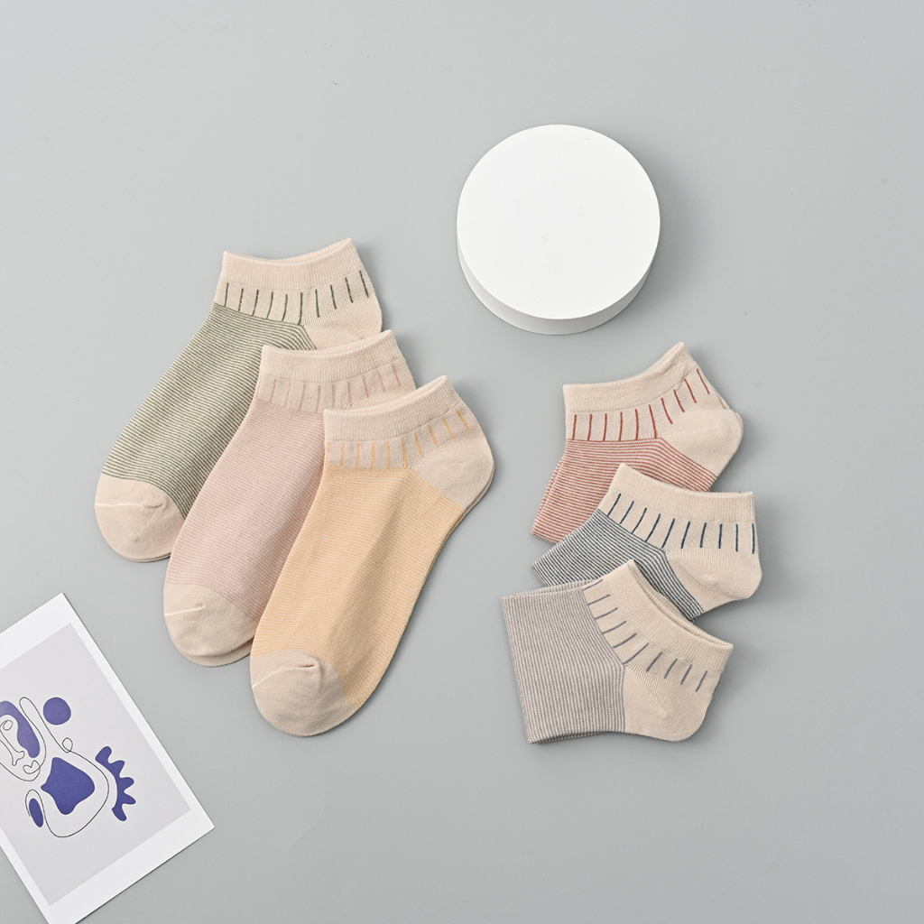 Tất cổ ngắn bông Cotton Tân Cương tự nhiên mềm mại co giãn mã VAT0479