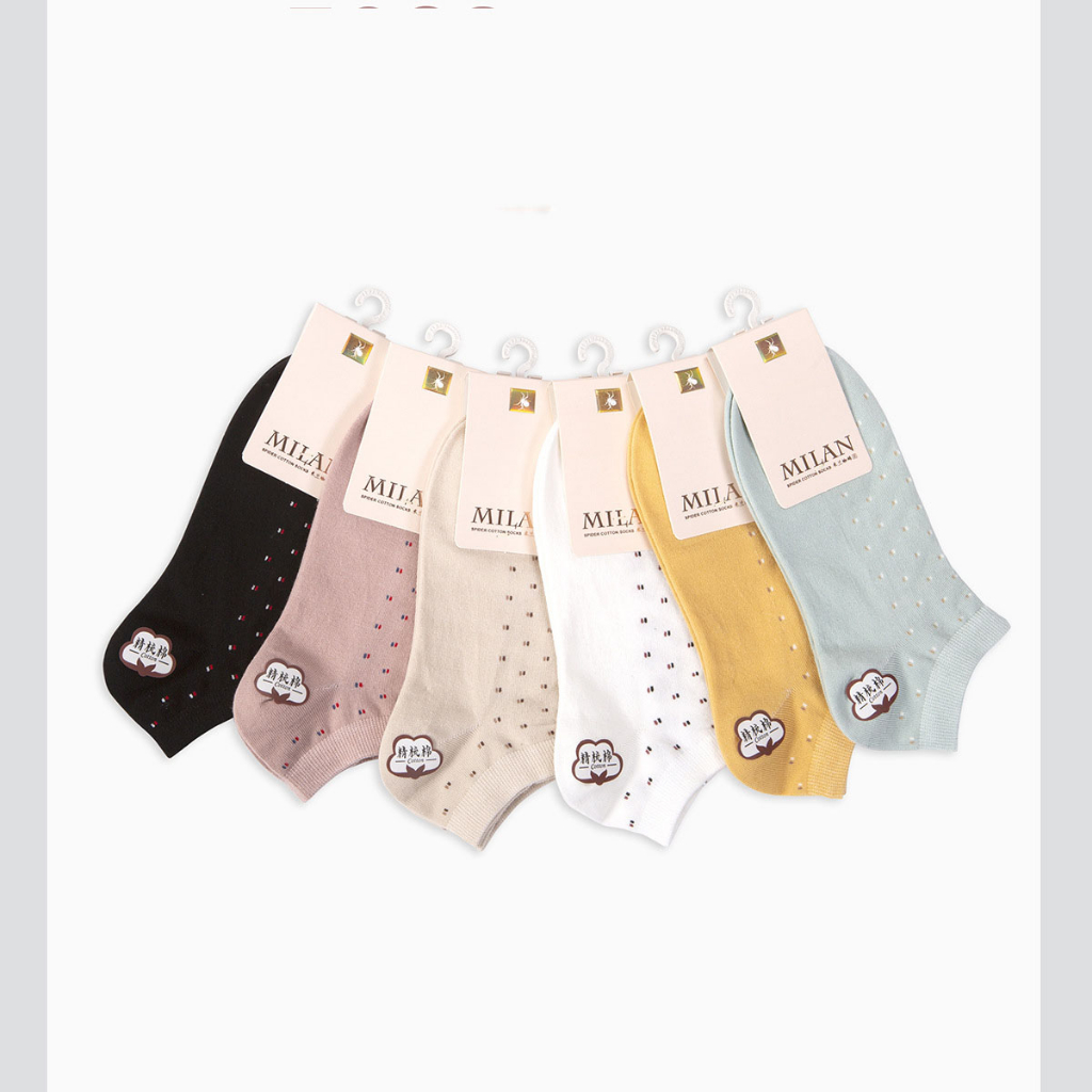 Tất cổ ngắn bông Cotton Tân Cương tự nhiên mềm mại co giãn mã VAT0479