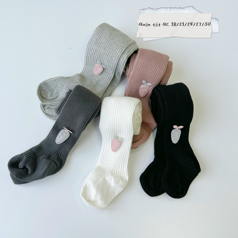 QUẦN TẤT LIỀN BÀN ĐÍNH HÌNH CÀ RỐT SIÊU XINH CHO BÉ