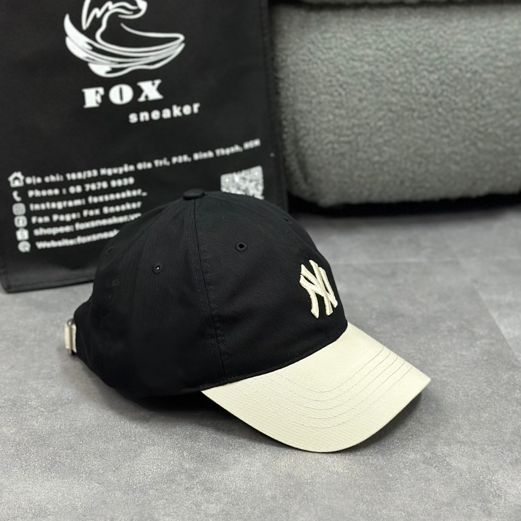Mũ Nón MLB Ny Đen Kem Hàng Chính Hãng 3ACP3303N-50BKS | Fox Sneaker