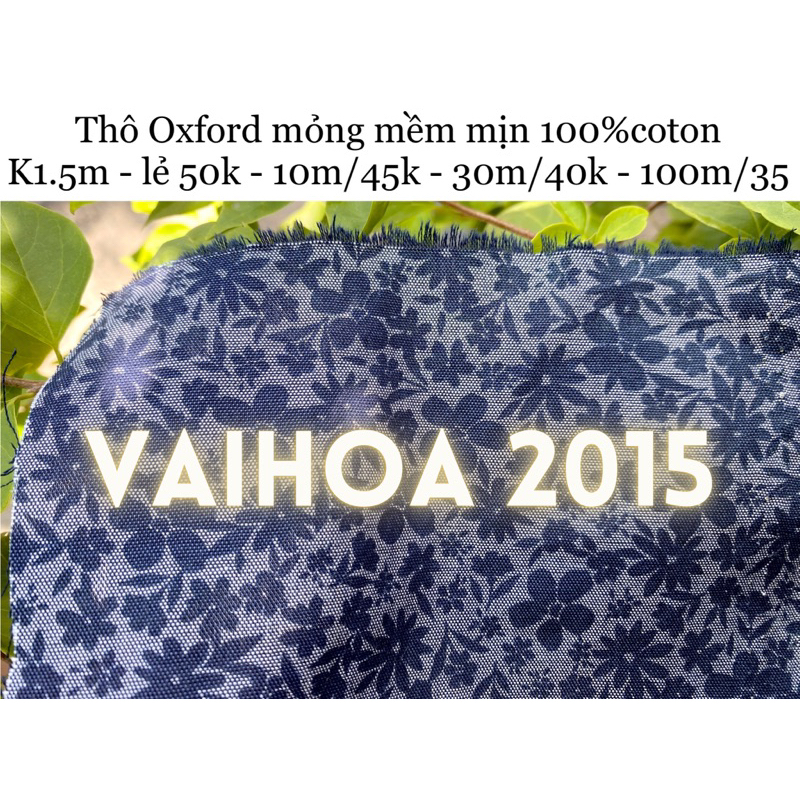 VAIHOA2015 | Thô oxford mỏng mềm mịn <DƯ HÃNG>