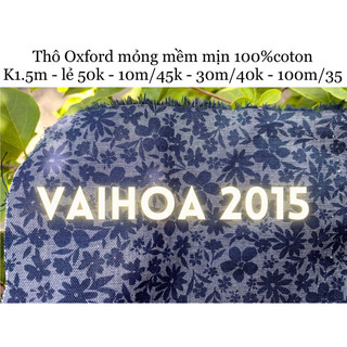 Thô oxford mỏng mềm mịn