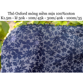 VAIHOA2015 | Thô oxford mỏng mềm mịn <DƯ HÃNG>