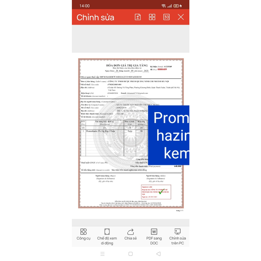 PROMETHAZIN TUB 10 G Kem bôi ngoài da giúp giảm ngứa, côn trùng cắn