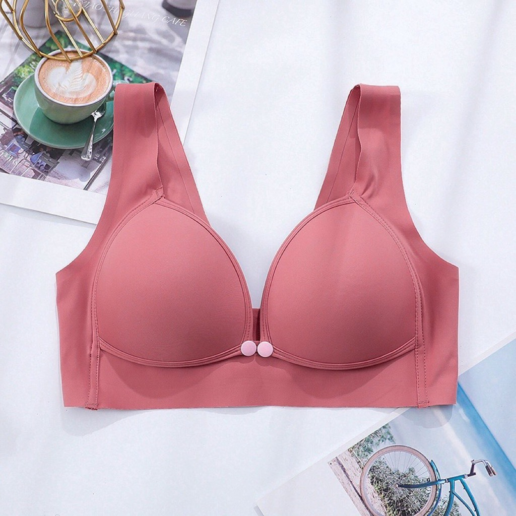 Áo lót bầu mặc bầu và sau sinh chống chảy sệ chất su non thiết kế mở cúc ngang  cho con bú tiện lợi  AL165