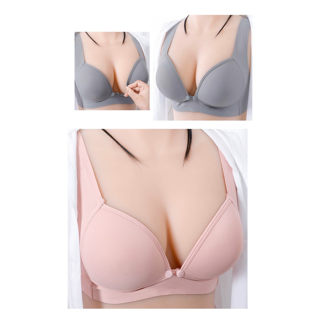 Áo lót bầu mặc bầu và sau sinh chống chảy sệ chất su non thiết kế mở cúc ngang  cho con bú tiện lợi  AL165