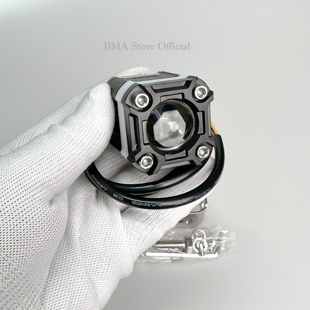 Đèn Trợ Sáng Mini BMU S22 35W/12.24V/DC Cos Vàng Pha Trắng 3 Chế Độ