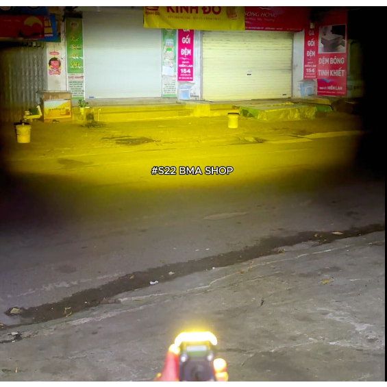 Đèn Trợ Sáng Mini BMU S22 35W/12.24V/DC Cos Vàng Pha Trắng 3 Chế Độ