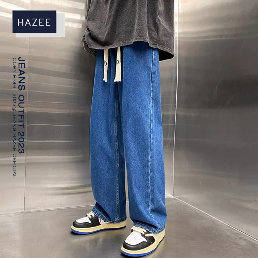 Quần jean xuông HAZEE, quần jean nam ống rộng chất jean cao cấp co giãn mặc thoải mái xu hướng -BST279