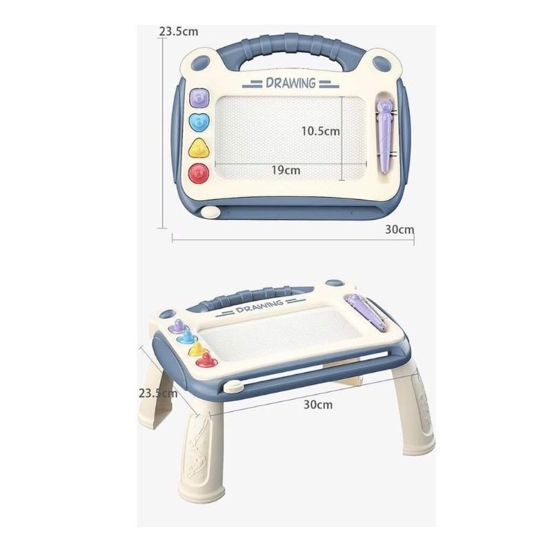 Bảng Vẽ Tự Xoá Thông Minh Cho Bé Loại Có Chân Bàn Sử Dụng Bảng Từ Tính Tập Vẽ Cho Bé Có 3 Màu Xanh Lam, Xanh Lá, Hồng