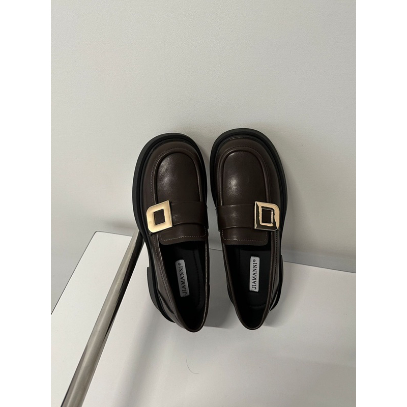 Giày Oxford Moca Nữ Da Mềm Đế 4cm JIAMANNI