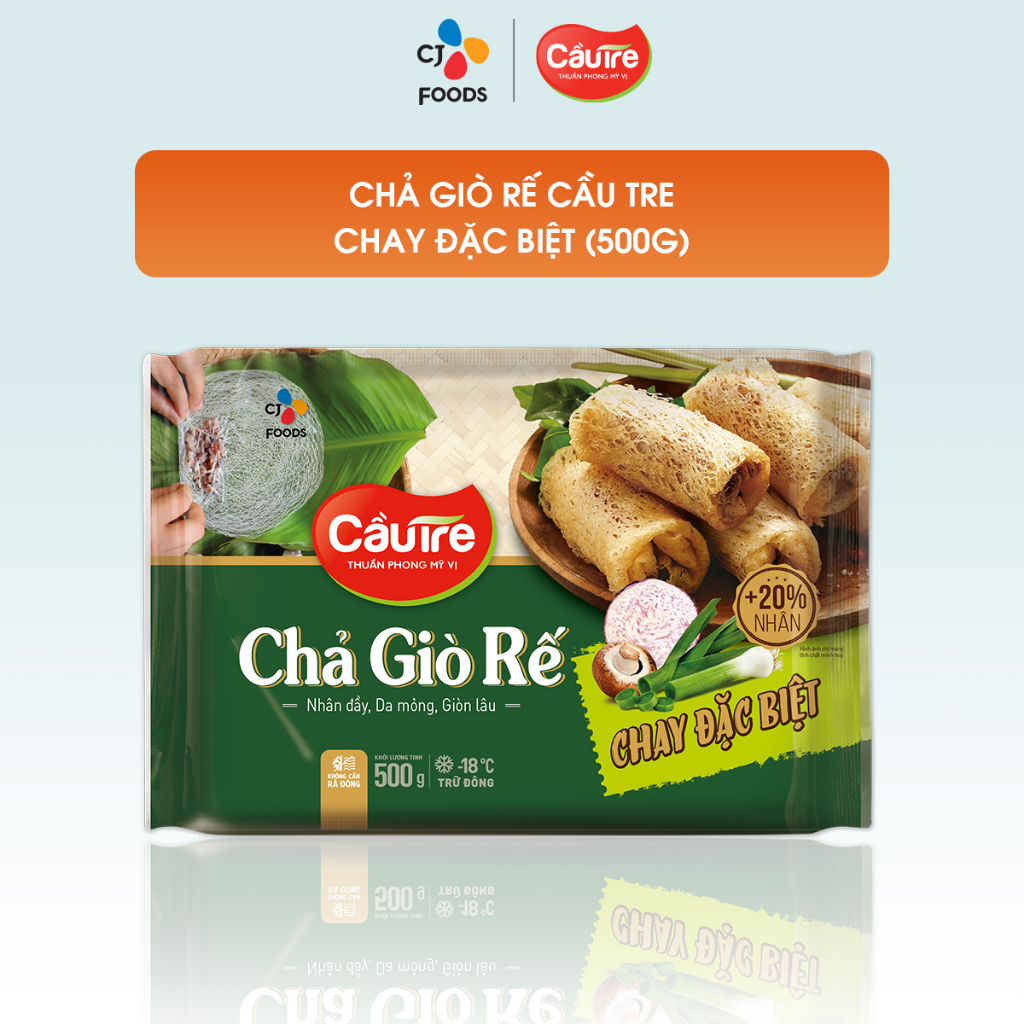 [Tặng Kimchi cho đơn từ 199k] Chả giò Rế Cầu Tre - Chả giò chay 500g (Thực phẩm Chay)