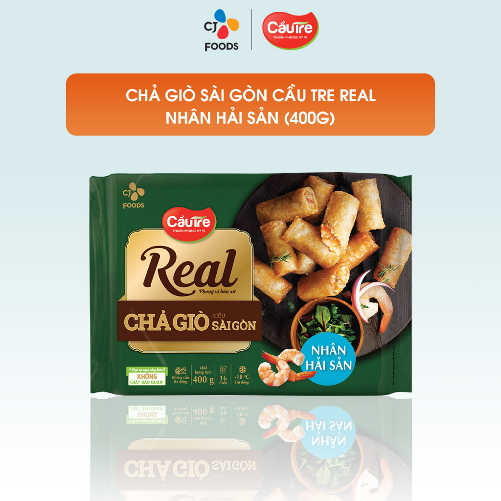 [Tặng Kimchi đơn từ 199k] Chả giò Cầu Tre REAL - Chả giò Hải sản kiểu Sài Gòn 400g