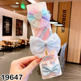Set 5 kẹp elsa Bigbaby tông màu pastel xinh xắn cho bé