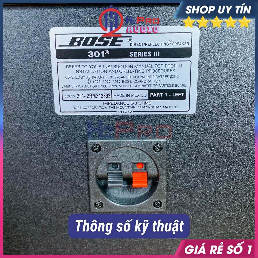 Loa Karaoke Bo.se 301 Seri 3 Bass 20 Hong Kong 300W Nghe Nhạc, Hát Karaoke Gia Đình, Phòng Trà, Quán Cafe - H2Pro Audio