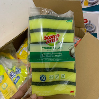 Gói 6 Miếng Rửa Chén Bát 3M Scotch Brite Thế Hệ Mới Kháng Khuẩn,Siêu Sạch Gấp 3 Lần